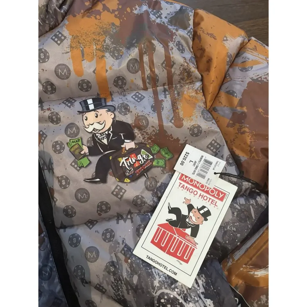 Tango Hotel Monopoly Hooded Puffer Jacket Men's L NWT Rare
